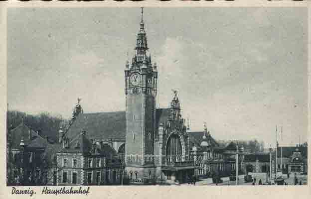 Gdask - Dworzec gwny ca. 1930
