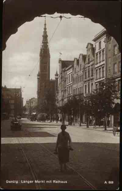 Gdask - Dugi targ i ratusz ca. 1930