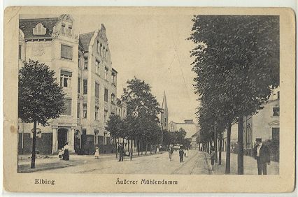 Elbing - uerer Mhlendamm 1918